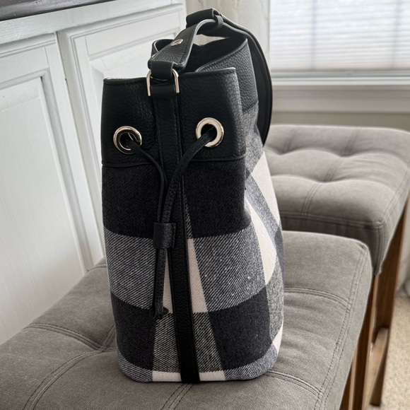 Kate Spade Black and White Checkered Men's Backpack - Picture 6 of 8